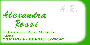 alexandra rossi business card